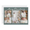 Modern Merry Christmas Photo Collage Grey Green