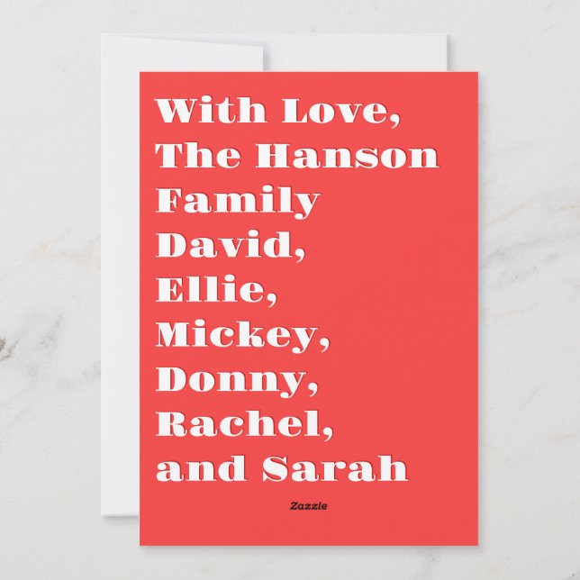 Modern Merry Christmas Photo Collage  Holiday Card (Back)