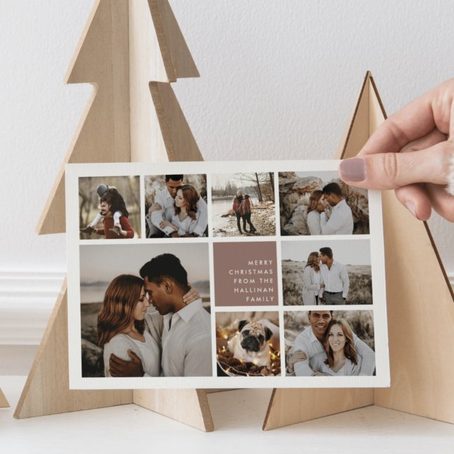 Modern Merry | Christmas Photo Collage Holiday Card (Creator Uploaded)