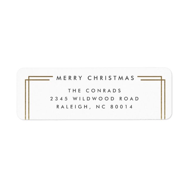 Modern Merry Christmas Return Address (Front)