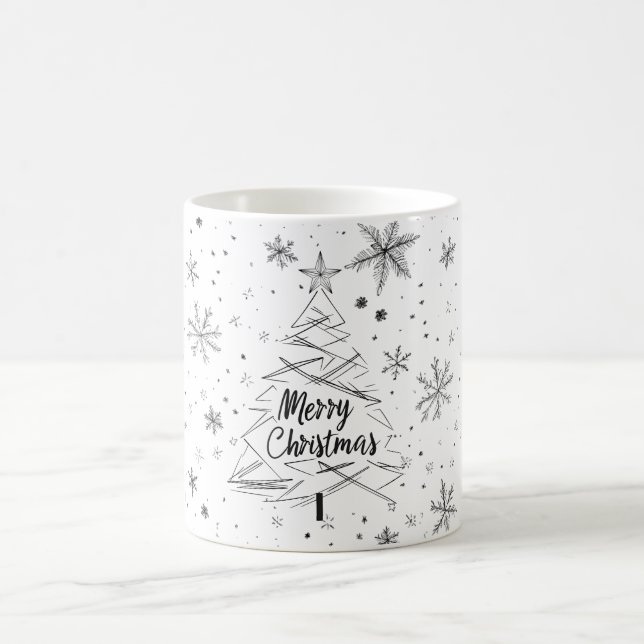 Modern Merry Christmas Tree Mug (Center)
