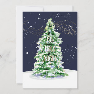 Modern Merry Elegant Simple Christmas Tree Family
