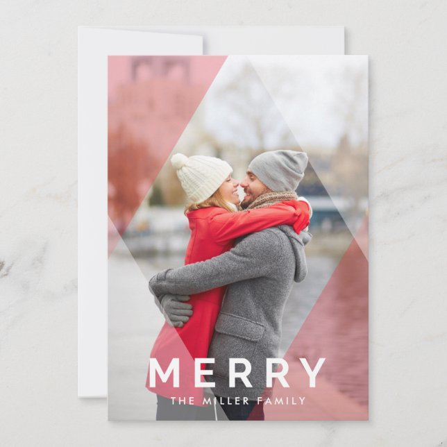 Modern Merry Overlay | Holiday Photo Card (Front)