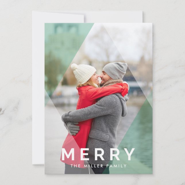 Modern Merry Overlay | Holiday Photo Card (Front)