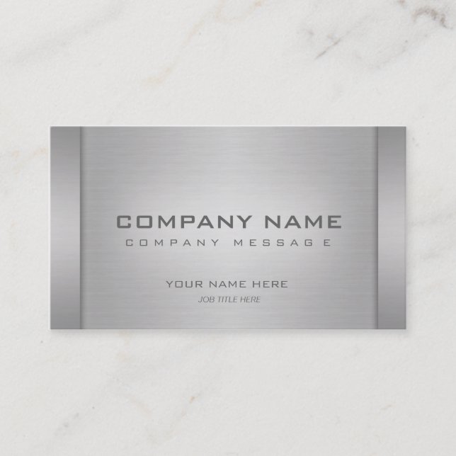 Modern Metal Business Cards (Front)