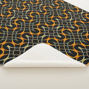 Modern metal Celtic knots pattern Sherpa Blanket