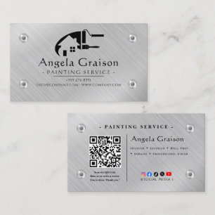Modern Metal Painting Service Business Card