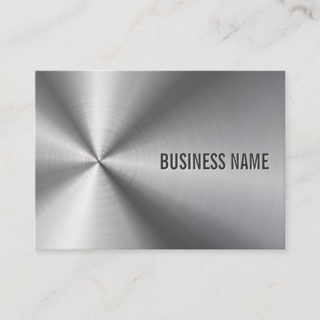 Modern Metal Professional Bold & Elegant Business Card (Front)