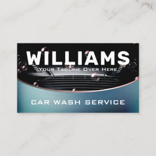 Modern metallic car business card