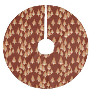 Modern metallic Christmas trees - copper Brushed Polyester Tree Skirt