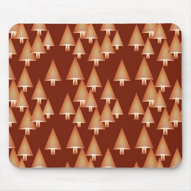 Modern metallic Christmas trees - copper Mouse Mat (Front)