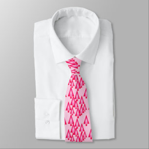 Modern metallic Christmas trees - fuchsia pink Tie