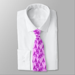 Modern metallic Christmas trees - violet purple Tie