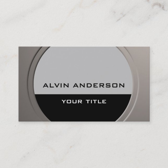 Modern Metallic Customisable any Text and Colour Business Card (Front)