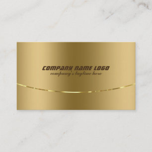 Modern Metallic Faux Gold Stainless Steel Look Business Card