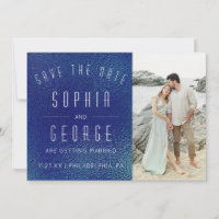 Modern Metallic Foil Minimal Wedding Save The Date