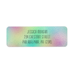 Modern Metallic Foil Return Address Label
