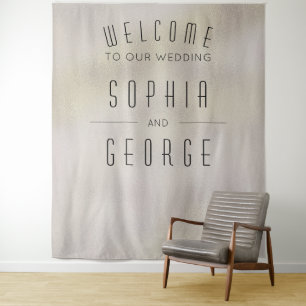 Modern Metallic Foil Wedding Decor Backdrop Tapestry