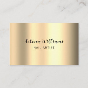 Modern Metallic Gold Script Sophisticated Business Card