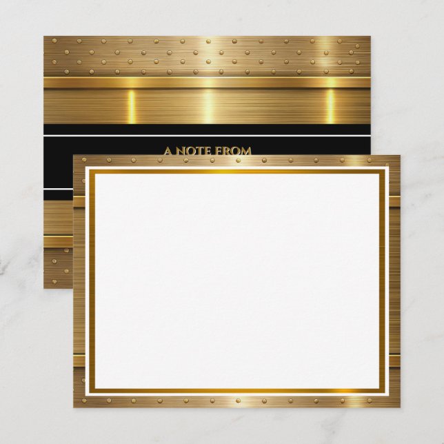 Modern Metallic I Elegant Gold Foil Texture Card (Front/Back)