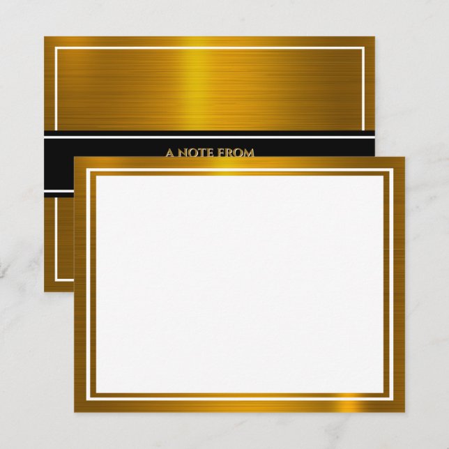 Modern Metallic I Elegant Gold Foil Texture Card (Front/Back)