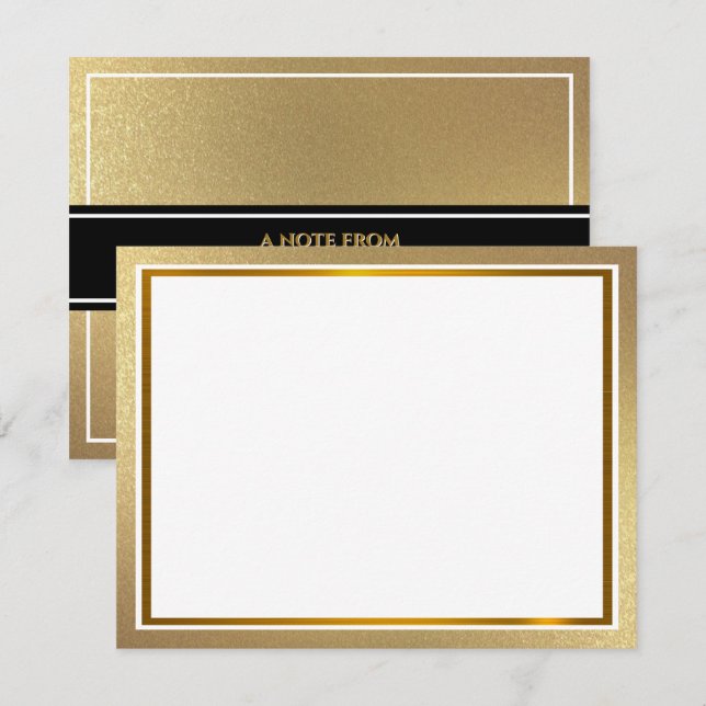 Modern Metallic I Elegant Gold Foil Texture Card (Front/Back)