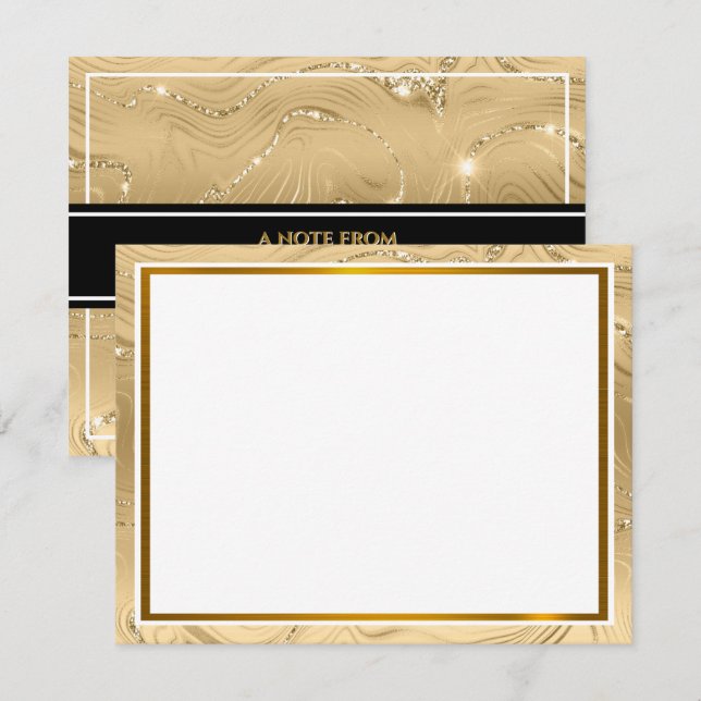Modern Metallic I Elegant Gold Foil Texture Card (Front/Back)