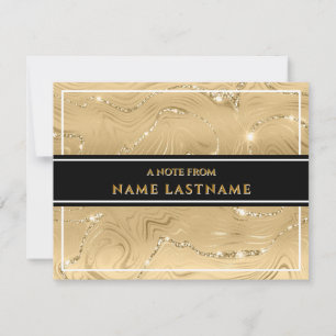 Modern Metallic I Elegant Gold Foil Texture Card