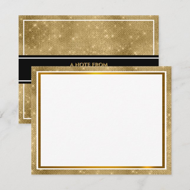 Modern Metallic I Elegant Gold Foil Texture Card (Front/Back)