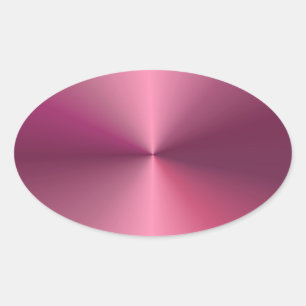 Modern Metallic Look Blank Elegant Pink Template Oval Sticker