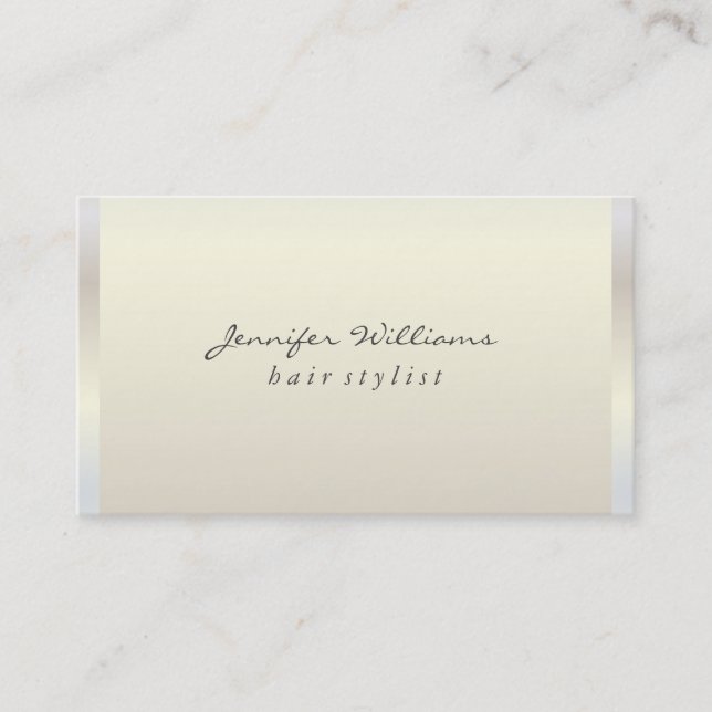 Modern Metallic Lux Business Card (Front)