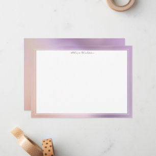 Modern Metallic Pattern Pink And Gold Card