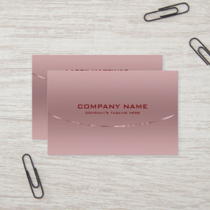 Modern Metallic Rose Gold Background Business Card