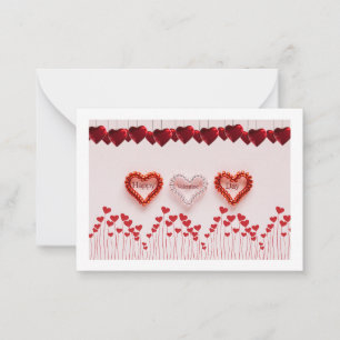 Modern Metallic Spring Hearts Valentine’s Day Card