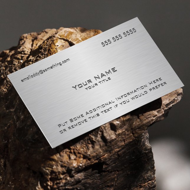 Modern Metallic Texture Print Business Card (Creator Uploaded)
