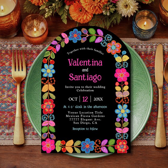 Modern Mexican arch wedding invitation (Creator Uploaded)