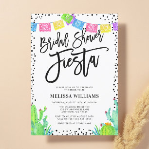 Modern Mexican Fiesta Bridal Shower Invitation