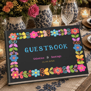 Modern Mexican floral wedding Guest Book