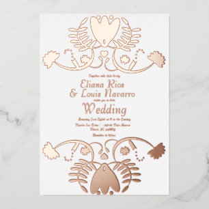 Modern Mexican Folk Floral Wedding Pressed