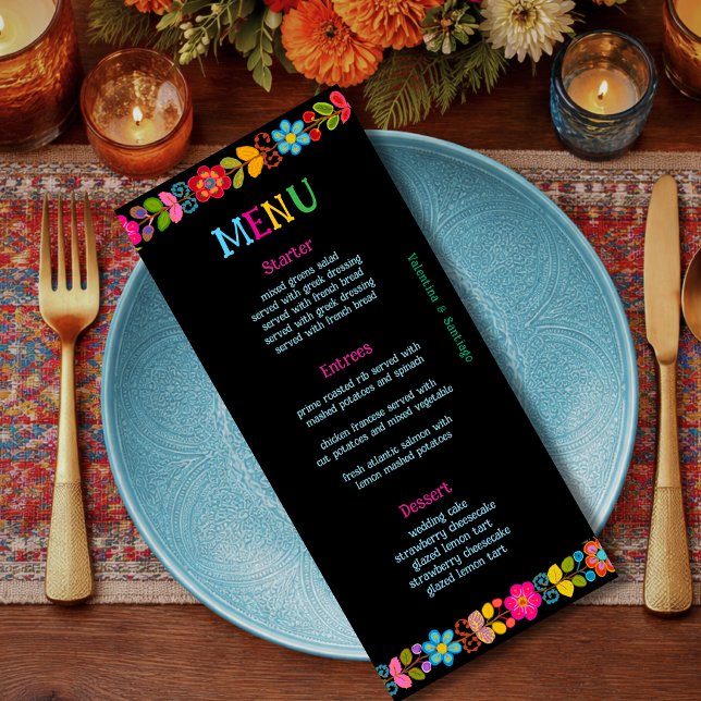 Modern Mexican wedding Menu (Creator Uploaded)