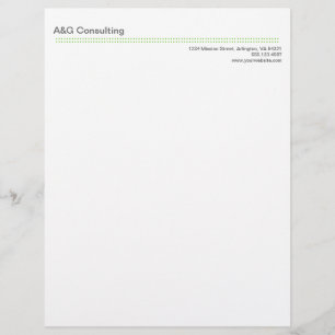 Modern micro dot apple green grey tech business personalized letterhead