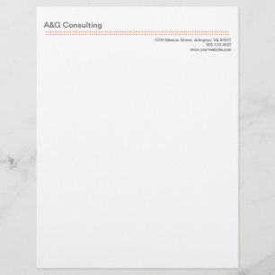 Modern micro dot cherry red grey tech business letterhead design