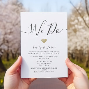 Modern Micro Wedding Invitation