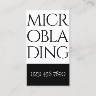 Modern Microblading , Eyebrows, Permanent Makeup Business Card