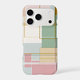 Modern Mid-Century Geometric Abstract King Portrai