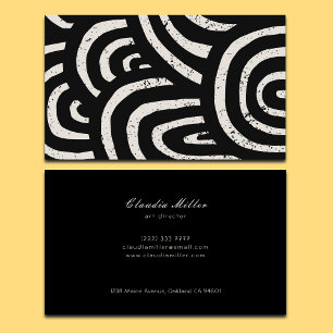 Modern Mid Century Grunge Arch Chic Business Card