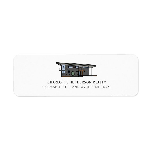 Modern Mid Century Home Return Address (Front)