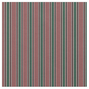 Modern mid century l Stripped pattern l Burgundy Fabric