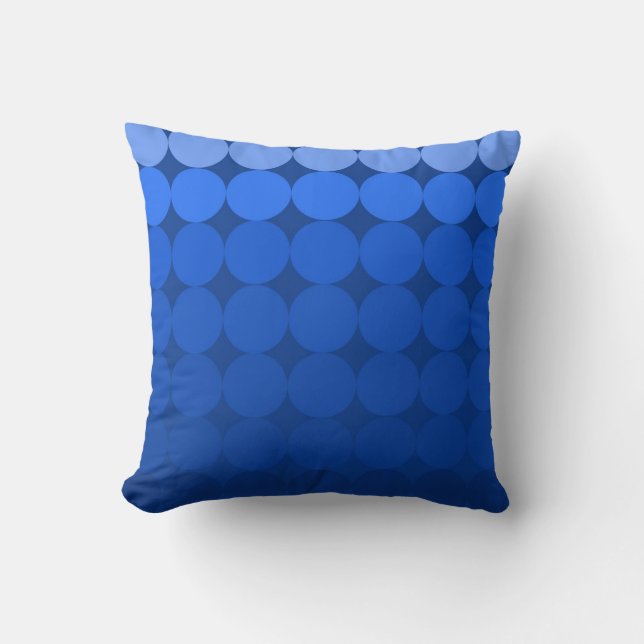 Modern Mid-Century mod pop gradient pillow blue (Front)