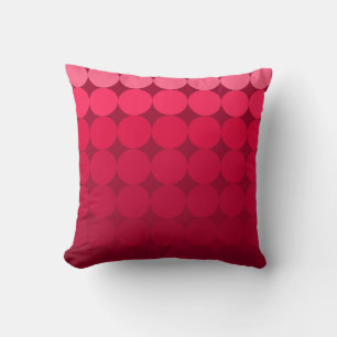 Modern Mid-Century mod pop gradient pillow in red